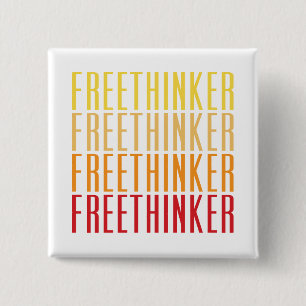 Freethinker 15 Cm Square Badge