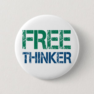 freethinker 6 cm round badge