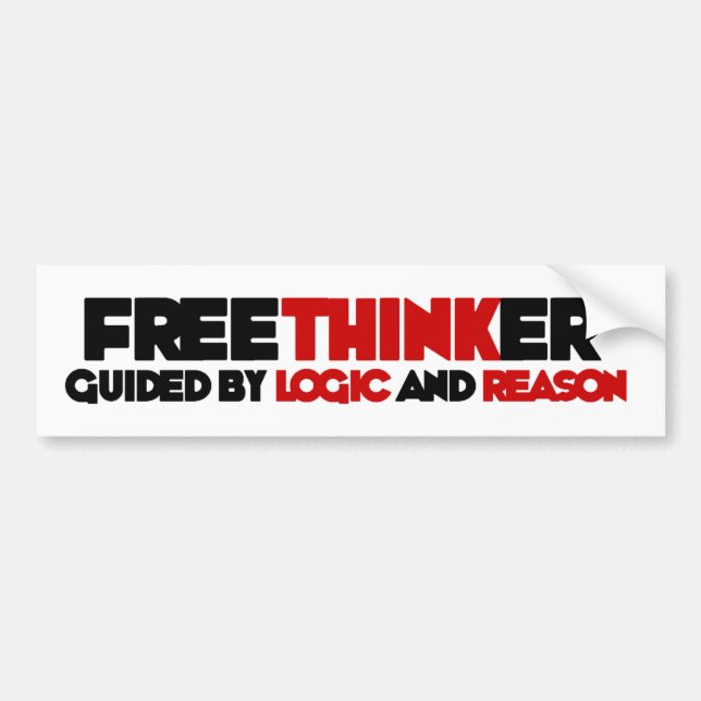 Freethinker Bumper Sticker (Front)