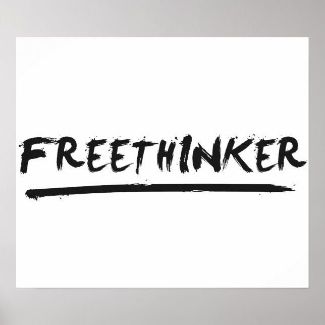 Freethinker Paintbrush Poster (Front)