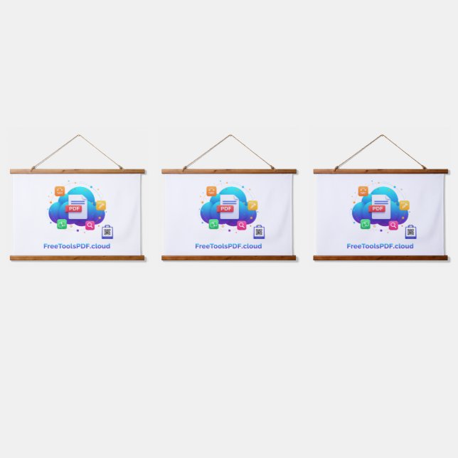 FreeToolsPDF – Fun Digital Power on Your Shirt!  Hanging Tapestry (Triple)