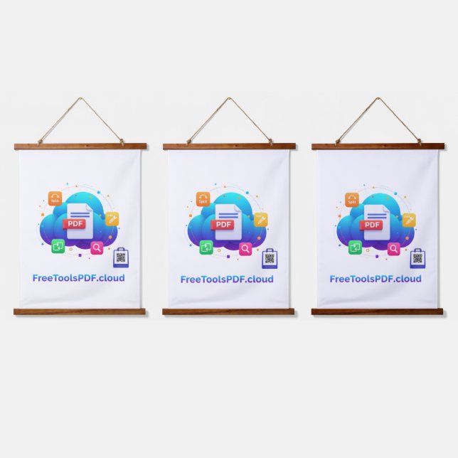 FreeToolsPDF – Fun Digital Power on Your Shirt!  Hanging Tapestry (Triple)