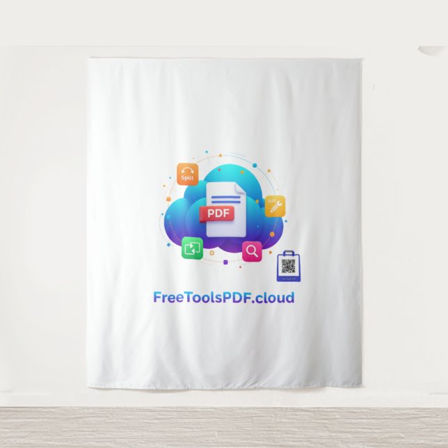 FreeToolsPDF – Fun Digital Power on Your Shirt!  Tapestry (Front)