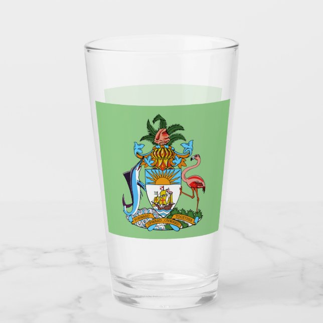 Freetown, Bahamas Ship with Flamingo (Eleuthera) Glass (Front)