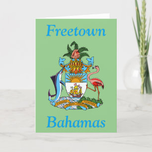 Freetown, Bahamas with Coat of Arms (Eleuthera) Thank You Card