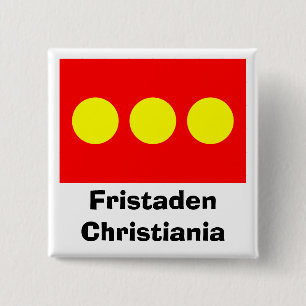 Freetown Christiania Flag 15 Cm Square Badge