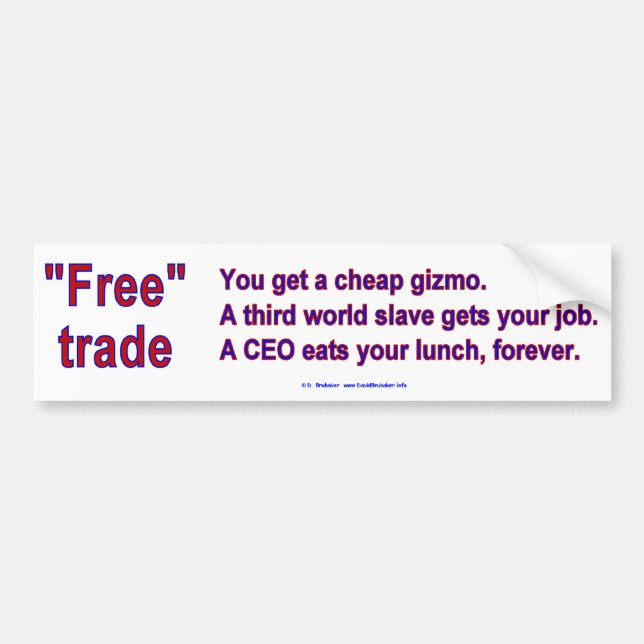 FreeTradeGizmo Bumper Sticker (Front)
