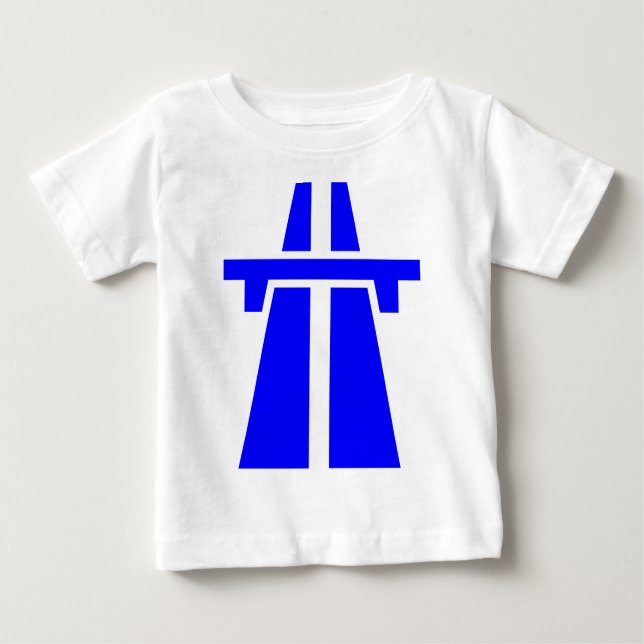 Freeway, Motorway, Autobahn - Blue Baby T-Shirt (Front)
