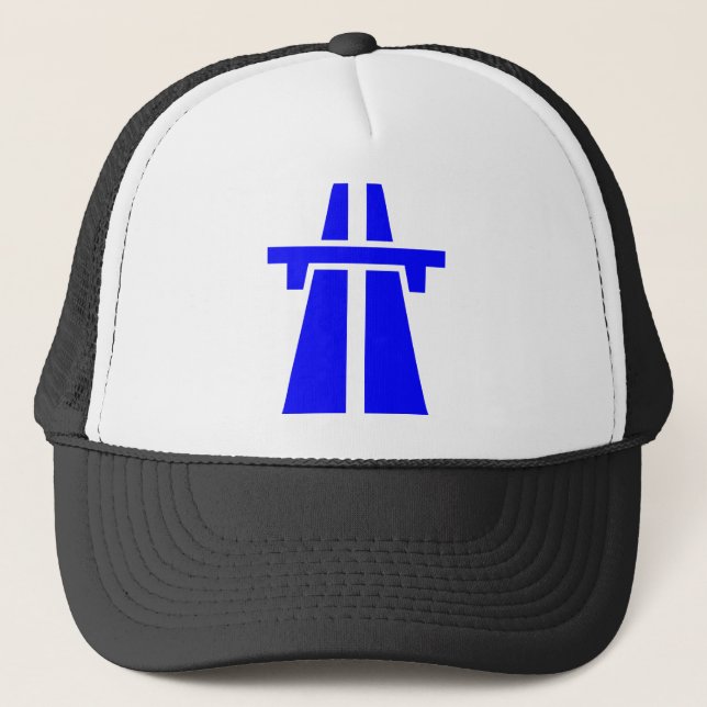 Freeway, Motorway, Autobahn - Blue Trucker Hat (Front)