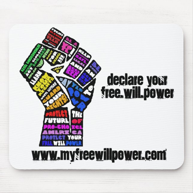 freewillpower: mousepad (Front)