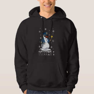 Freeze Cop Snowman Funny Christmas Hoodie
