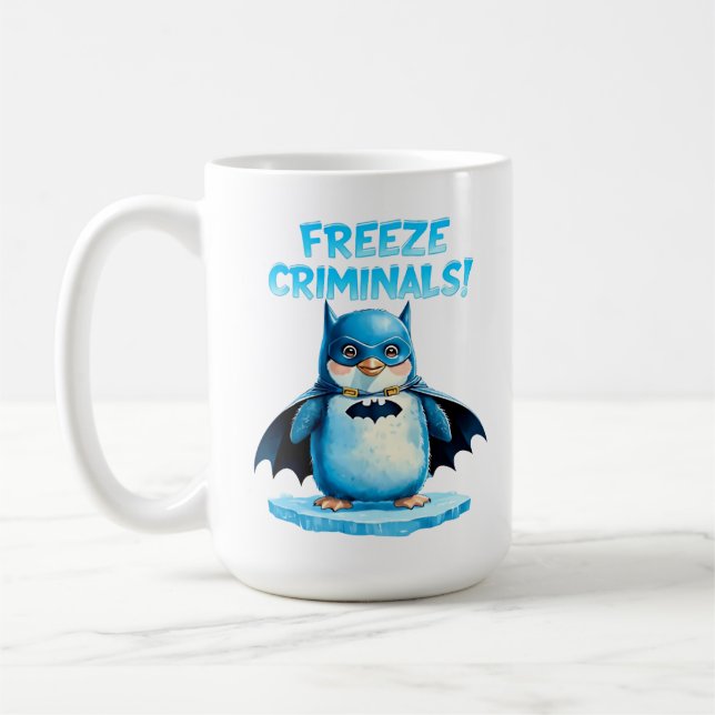 Freeze Criminals - Dark Penguin Coffee Mug (Left)