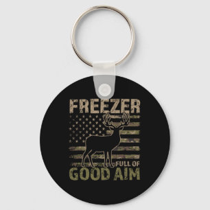 Freezer Full Of Good Aim Funny Hunting Season Sayi Key Ring