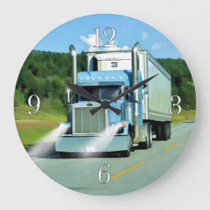 Freezer Truck Lorry-Drivers Wall Clock