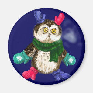 Freezing owl magnet