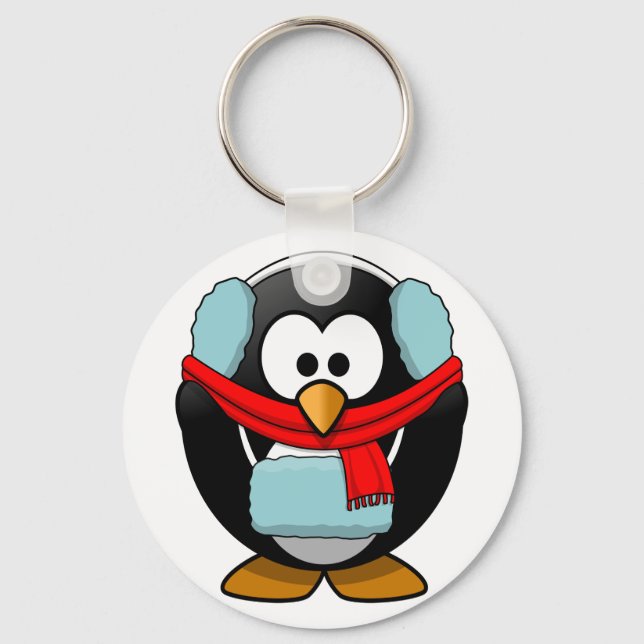 Freezing Penguin Keychain (Front)
