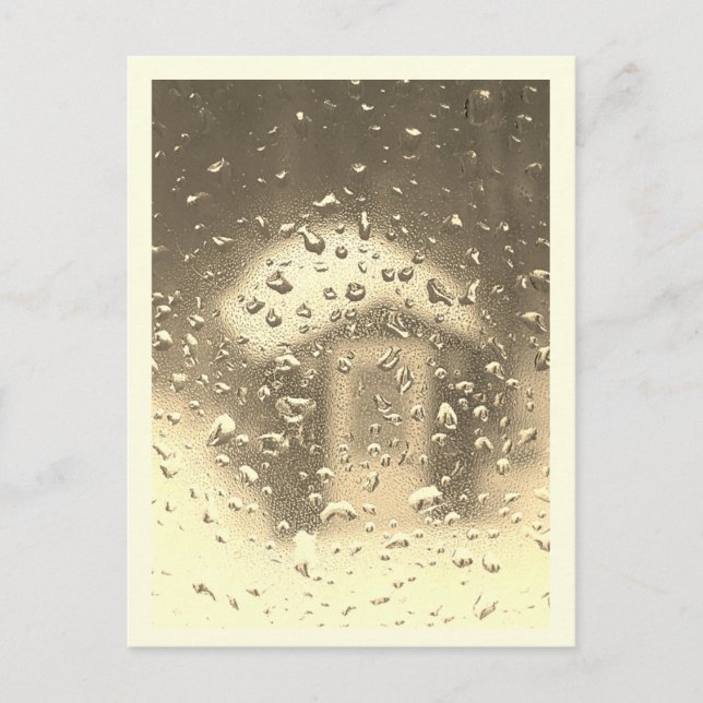 Freezing Rain on Window Vintage Postcard (Front)