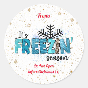 Freezing Season Customise Classic Round Sticker
