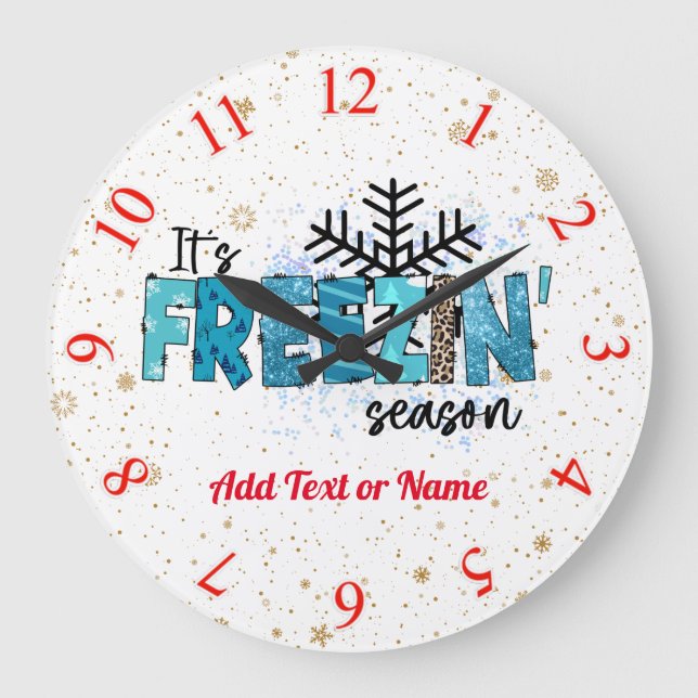 Freezing Season Customise Large Clock (Front)