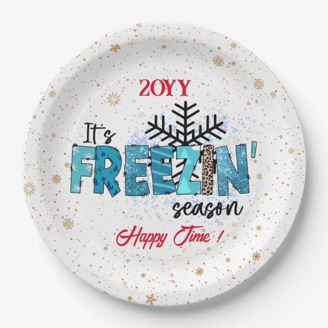 Freezing Season Customise Paper Plate (Front)