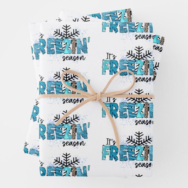 Freezing Season Customise Wrapping Paper Sheet (In situ)