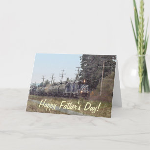 Freght Train Railway-lovers Fathers Day Card