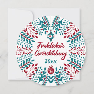 Frehlicher Grischtdaag, Pennsylvania Dutch Xmas Holiday Card
