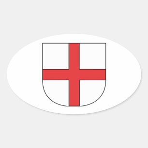 Freiburg coat of arms oval sticker
