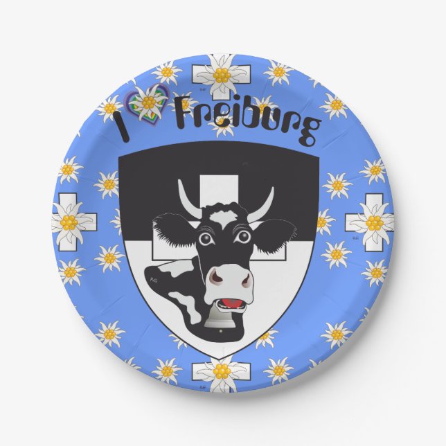 Freiburg - Fribourg Paper Plate (Front)