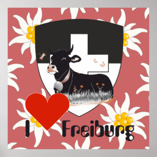 Freiburg Fribourg Schweiz Suisse Poster