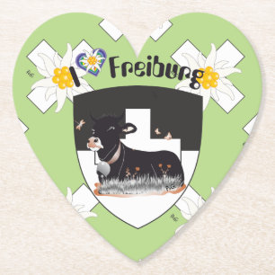 Freiburg - Fribourg - Schweiz - Suisse Untersetzer Paper Coaster