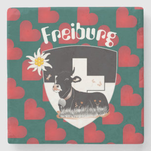 Freiburg - Fribourg - Schweiz - Suisse Untersetzer Stone Coaster