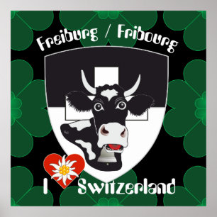 Freiburg Fribourg Switzerland Suisse Poster
