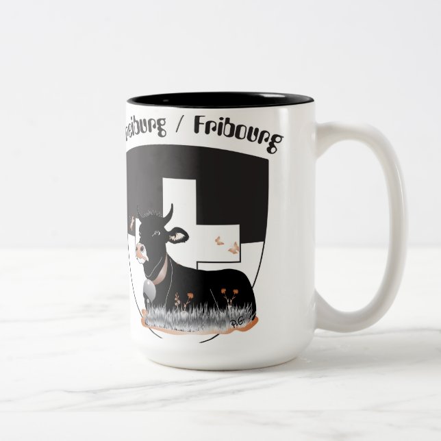 Freiburg/Fribourg Tasse Two-Tone Coffee Mug (Right)