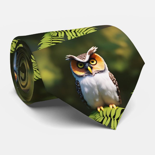 Freida The Screech Owl, Neck Tie (Rolled)