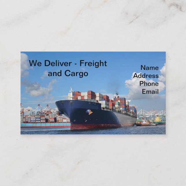 Freight and Cargo Business Card (Front)