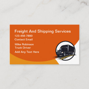 Freight And Shipping Services Modern Business Card