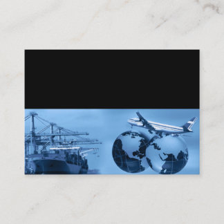 Freight Logistics Template Business Card Blue