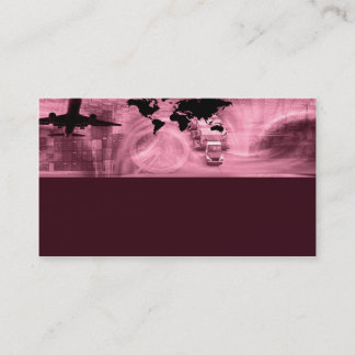Freight Logistics Template Business Card Burgundy