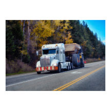 Freight Lorry Cargo Truck Highway Driving Art