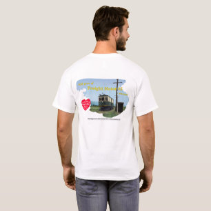 Freight Motor #5 Centennial - Image on back shirt