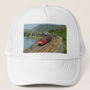 freight train at Lorch am Rhein Trucker Hat