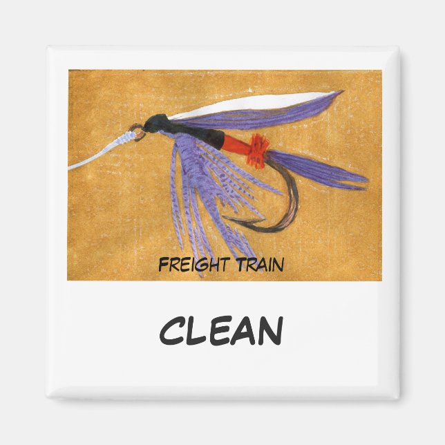 "Freight Train" Dish Washer Status Magnet (Front)