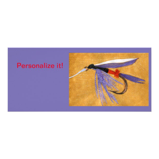 "Freight Train" wet fly fly tying fly fishing art Rack Card (Front)