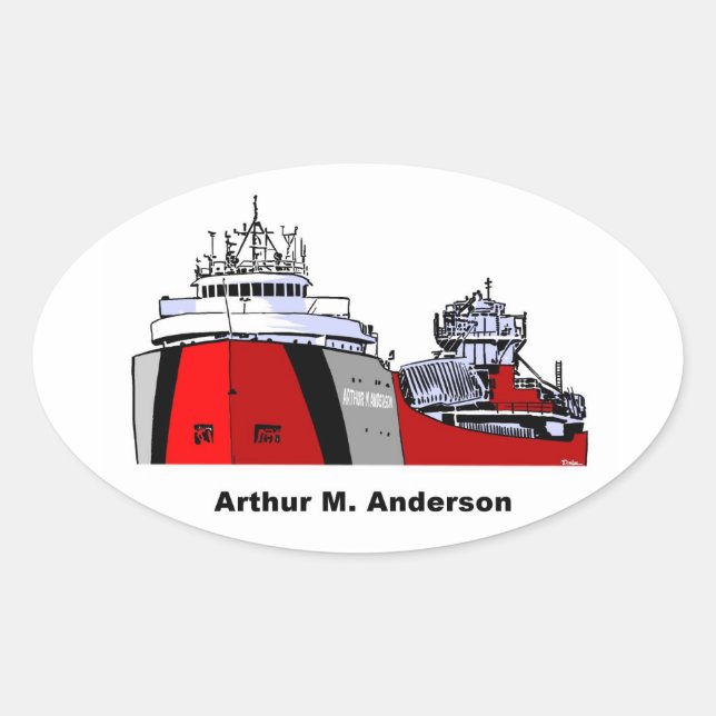 Freighter Arthur M. Anderson Oval Sticker (Front)