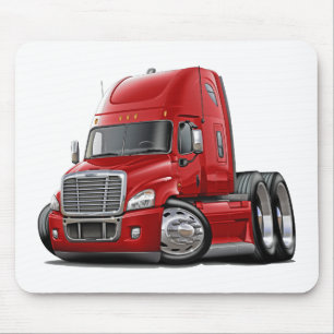Freightliner Cascadia Red Truck Mouse Pad