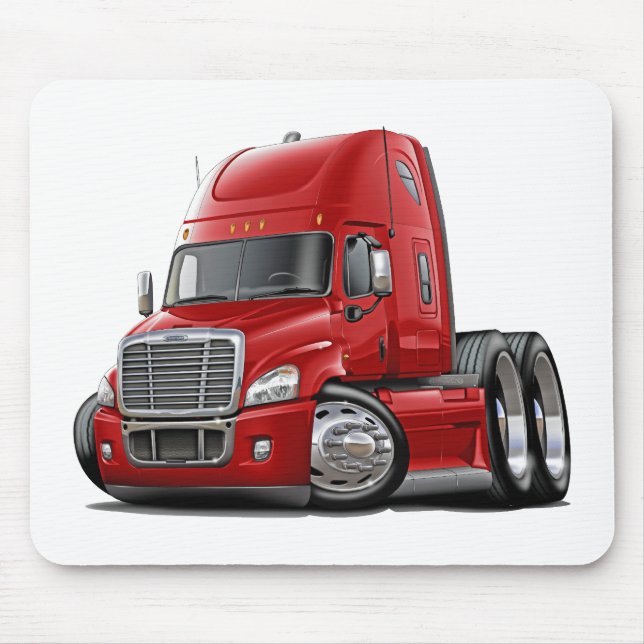 Freightliner Cascadia Red Truck Mouse Pad (Front)