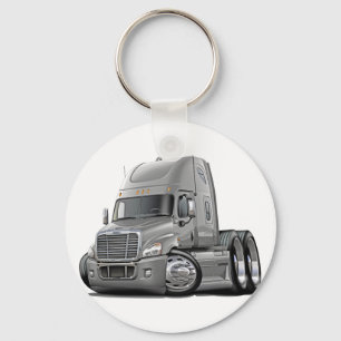 Freightliner Cascadia Silver Truck Key Ring