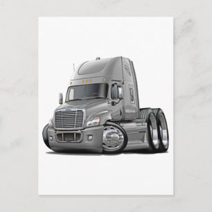 Freightliner Cascadia Silver Truck Postcard