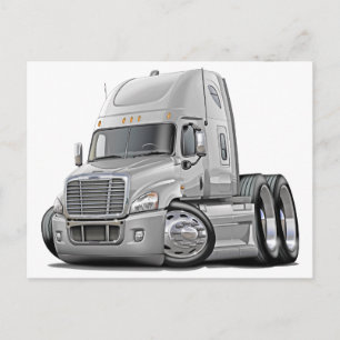 Freightliner Cascadia White Truck Postcard
